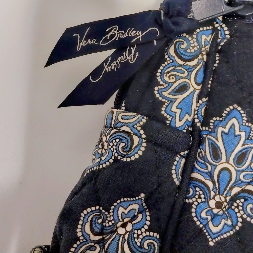 Vera Bradley Floral Pattern Navy Blue Backpack (15”x12”) - Picture 9 of 11